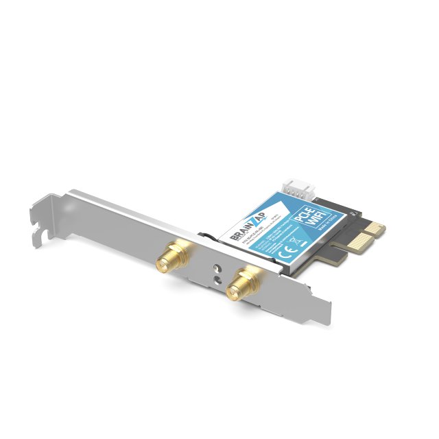 BRAINZAP 600 Mbit/s PCIe PCI-Express WLAN Karte WiFi 2,4/5 GHz Dual-Band Netzwerkkarte PC 802.11ac/b/g/n Bluetooth 4.0