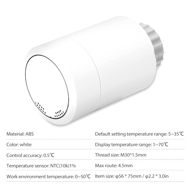 BRAINZAP Tuya Smart Home Heizkörper Thermostat / Steuerung Heizung Set 8x Thermostat + 1x Gateway App Google Alexa