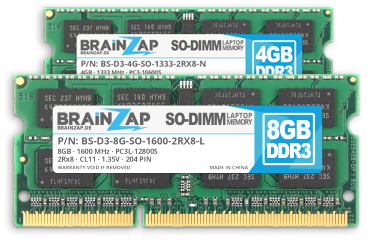 DDR3 Notebook Speicher (SO-DIMM 204 PIN)